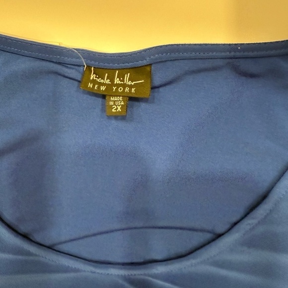 Nicole Miller Elegant Blue Sleeveless Dress Size 2 X NWT - Picture 6 of 10